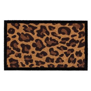 Leopard Print Coir Outdoor Doormat