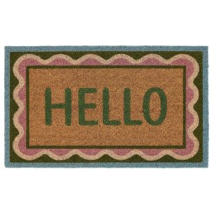 Hello Scallop Coir Outdoor Doormat