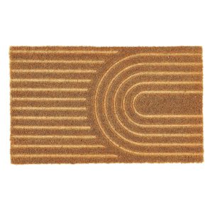 Art Deco Curve Embossed Coir Outdoor Doormat