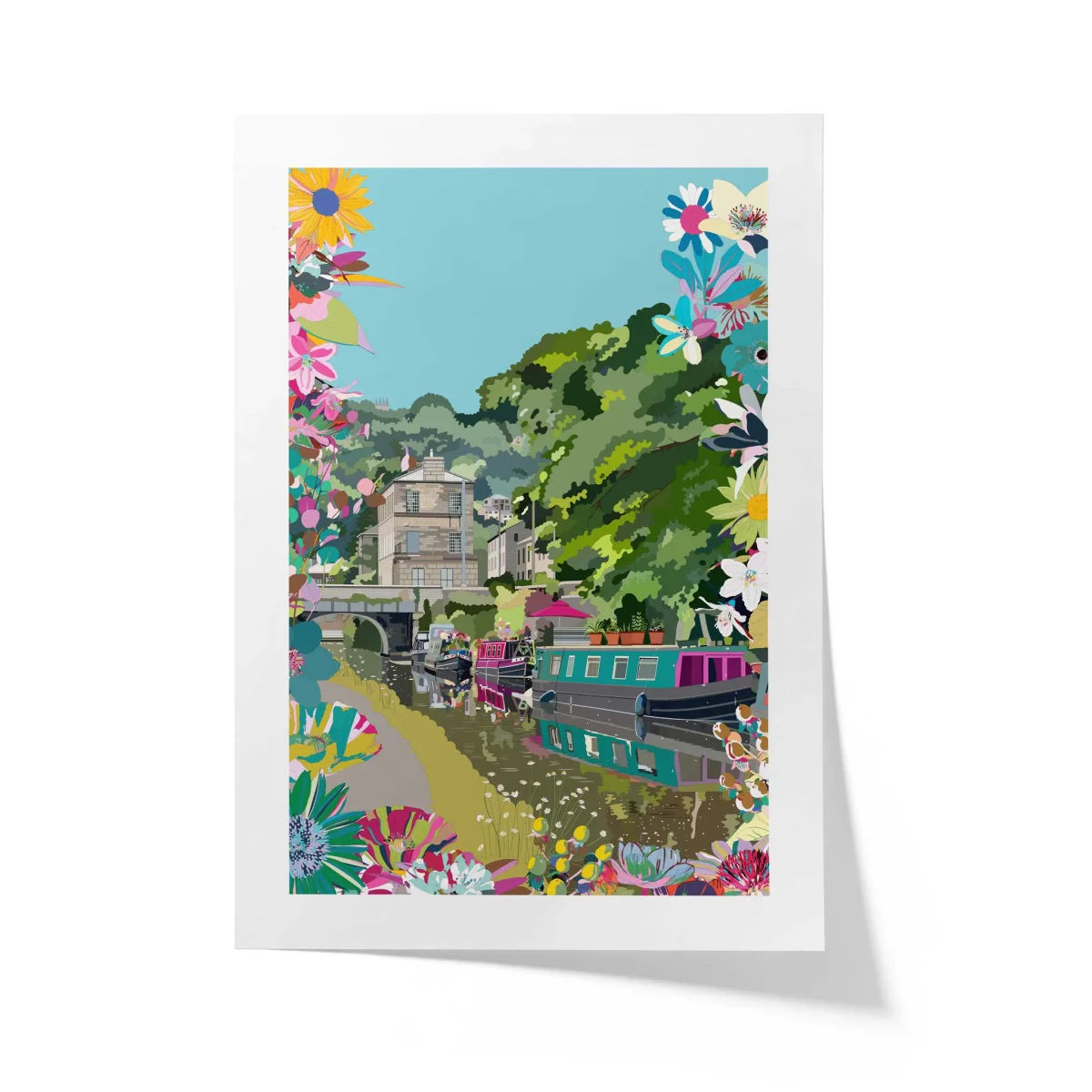 Yorkshire Fine Art Print - Hebden Bridge Rochdale Canal - Image 4