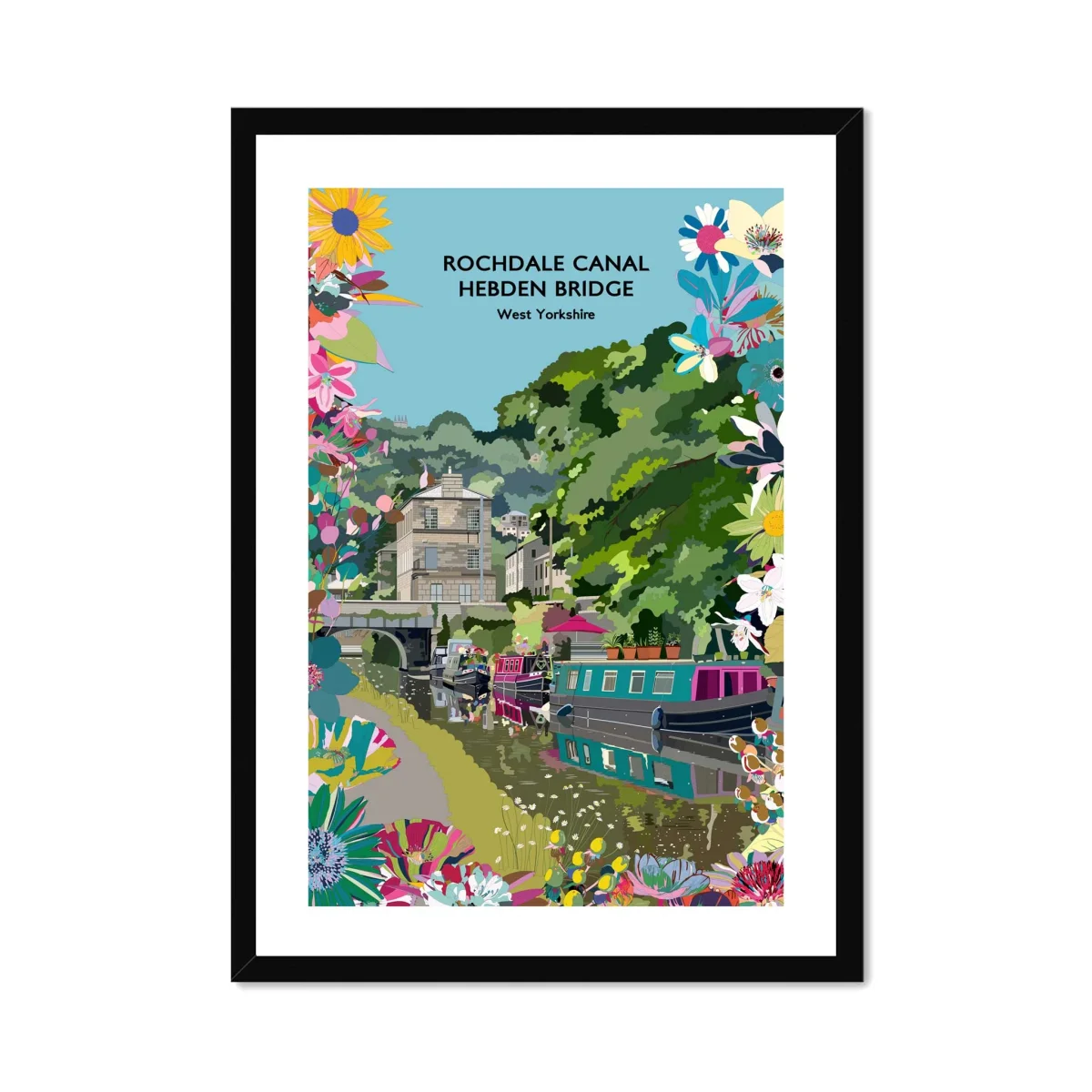 Yorkshire Fine Art Print - Hebden Bridge Rochdale Canal