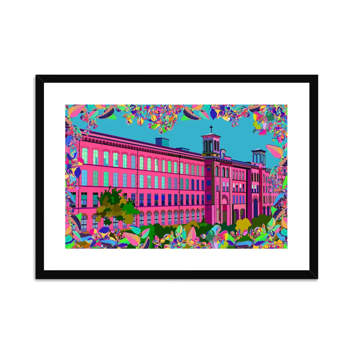 Yorkshire Fine Art Print - Salts Mill Saltaire Pink - Image 2
