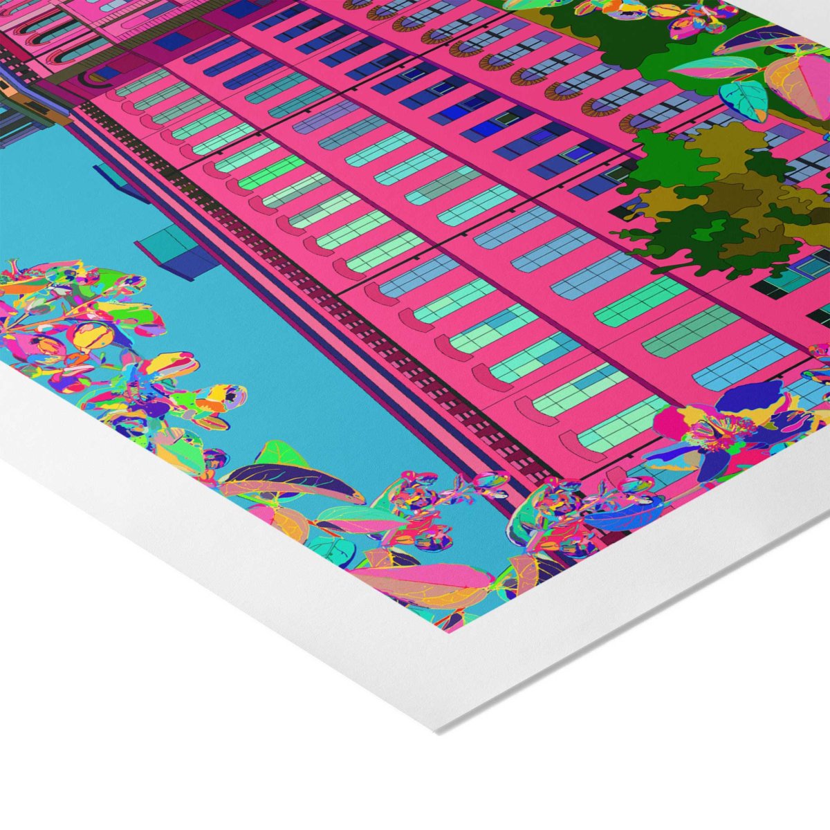 Yorkshire Fine Art Print - Salts Mill Saltaire Pink - Image 7