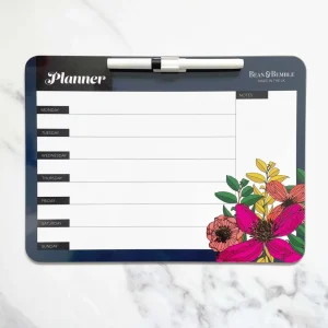 Magnetic Weekly Planner - Vivid Garden Blooms