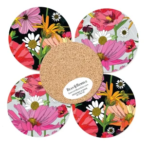 Summer Poppies Mixed Coaster Set