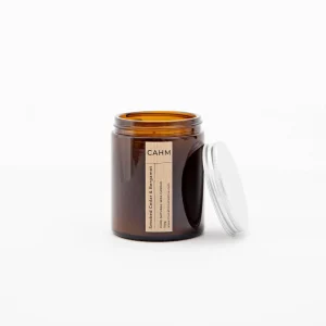 Smoked Cedar and Bergamot Soy Wax Candle – Amber Jar