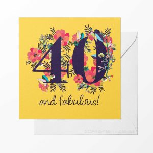 40th Birthday Floral Age Card
