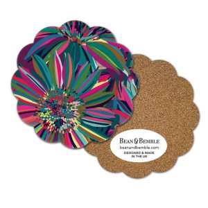 Bold Blooms Scallop Melamine Coaster
