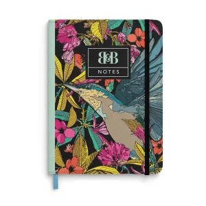 Refillable Soft Feel A5 Notebook Birds and Blossom