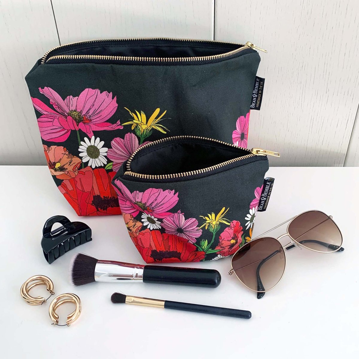 Summer Poppies Set of 2 Cosmetic Bags - Image 2