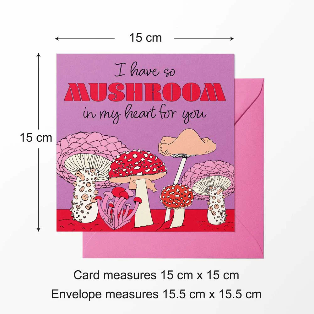 Valentines Card Purple and Red Toadstools - Image 4