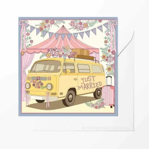 Cute Camper Van Wedding Card